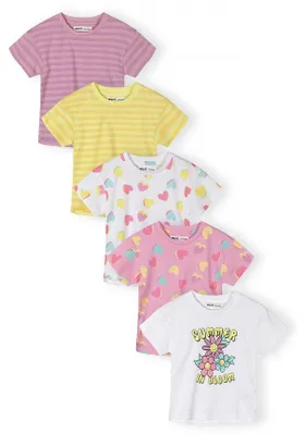 Produktbild von Minoti T Shirt Baumwolle kurzarm Flieder Gr. 110 für Mädchen