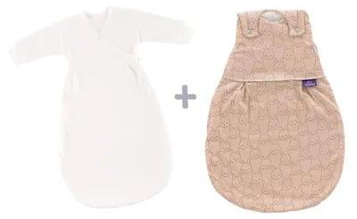Produktbild von Träumeland Babyschlafsack LIEBMICH 3tlg. Set Kuschelhase beige 56/62