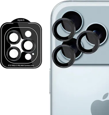 Produktbild von 3MK 5903108664226, Linsenschutz, Schwarz, Gehärtetes Glas, Apple, iPhone 17 Pro Max, iPhone 17 Pro, Kratzfest