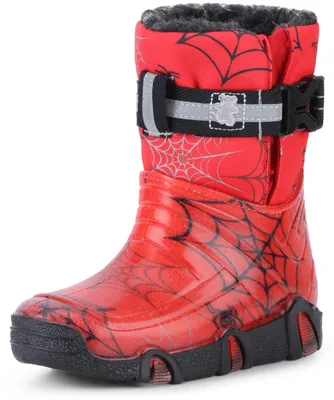 Produktbild von Ladeheid Kinder Mädchen Jungen Schneestiefel Gummistiefel gefüttert LAZT008 (04-Rot, 25/26 EU)
