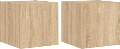 Obrázek produktu pro TV nástěnné skříňky s LED osvětlením 2 ks dub Sonoma