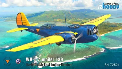 Productafbeelding van WH-1 / model 139, 'Vroeg model bommenwerper uit Nederlands-Indië' / 1:72