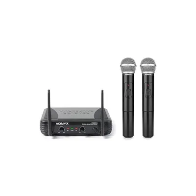 Produktbild von Vonyx STWM712, Handmikrofon, Mini-XLR (3-pin), Akku, Stationärer Empfänger, 40 - 20000 Hz, 200.175 - 201.400 MHz