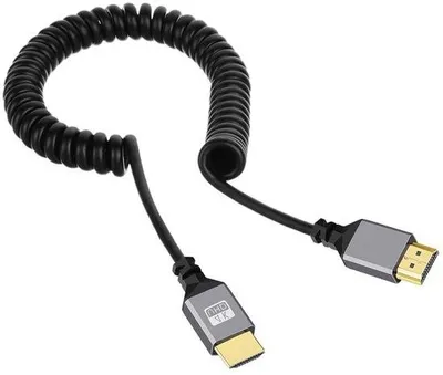 Image de Câble HDMI - Rallonge - Transmission d'images - Enroulable - 4K 60 Hz - Noir