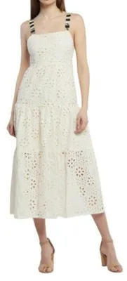 Produktbild von Desigual Weste Leah Damen Dressoff Weiß Glitzer Pailletten ärmellos Midi