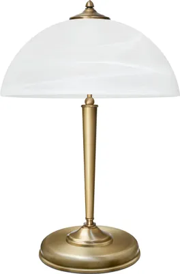 Produktbild von Messing Tischleuchte stylisch modern Goldpatina 53cm Ø35cm 2x E14 80W Wohnzimmer Schlafzimmer Büro Leselampe handgefertigt