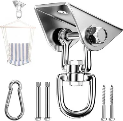 Immagine prodotto di Gancio di sollevamento pesante in acciaio inossidabile da 450 kg, girevole, per legno/calcestruzzo