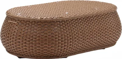 Image de Table basse brune Haute qualité Table d'appoint Designer Table ovale terrasse élégante