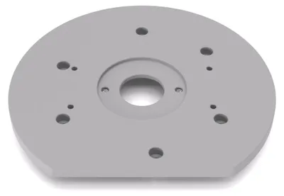 Image de PRIWAS plaque adaptatrice compatible avec Bosch GOF 20-12 | semelle de glissement pour bagues de copiage compatible avec les défonceuses Bosch
