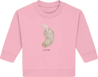 Produktbild von Mr. & Mrs. Panda Organic Baby Pullover Otter Kopfüber 24. - 36. Monat - Baumwolle Pink - Geschenk, Seeotter See, Niedlich, Bullover, Süß
