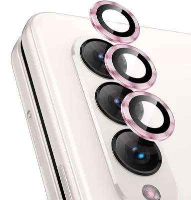 Produktbild von Für Samsung Galaxy Z Fold5 5G Schutzglas Kamera Linse Hart Glas H9 Lila