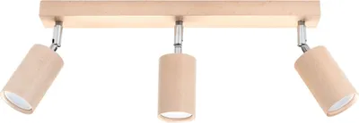 Immagine prodotto di TEARIX 3 GU10 Lampada da soffitto in legno naturale Lumilo