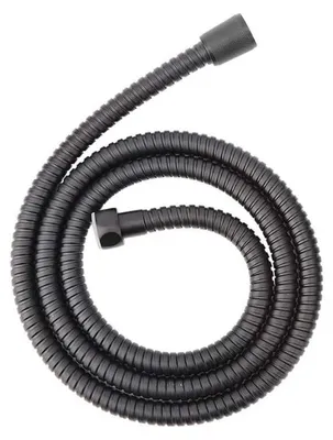 Produktbild von Doucheslang Edelstahl schwarz, 1,5 m, flexibel, für die Dusche