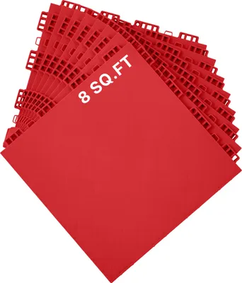 Immagine prodotto di SucceBuy Piastrelle a secco per hockey - 8 pezzi di tappetini ad incastro (12 x 12 pollici). Una superficie di allenamento versatile per il tiro, ideale anche come pavimento da danza (Rosso, 8 piedi quadrati/scatola)
