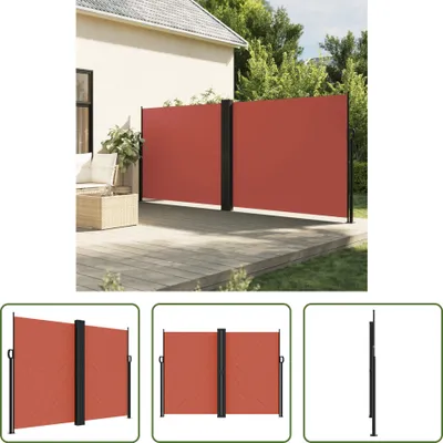 Produktbild von The Living Store Seitenmarkise Ausziehbar Terrakottarot 180x1200 cm