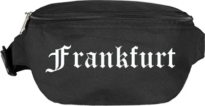 Produktbild von Frankfurt Bauchtasche - Altdeutsch bedruckt - Gürteltasche Hipbag Schwarz