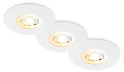 Obrázek produktu pro LED zapuštěné bodové světlo, sada 3 kusů, ploché, 230V, IP65, vhodné do koupelny