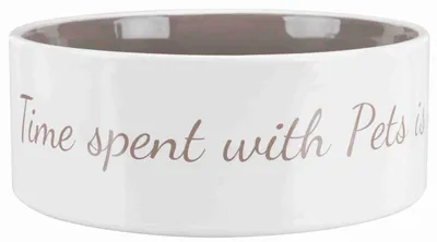 Produktbild von TRIXIE Napf Pet's Home, Keramik, 0,8 l / Ø 16 cm, creme / taupe
