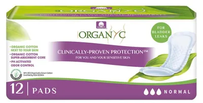 Obrázek produktu pro ORGANYC inkontinenční vložky z bio bavlny NORMAL - 12 ks