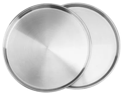 Immagine prodotto di 2 teglie rotonde per pizza, diametro 30 cm, in acciaio inossidabile, teglie per pizza, teglie rotonde