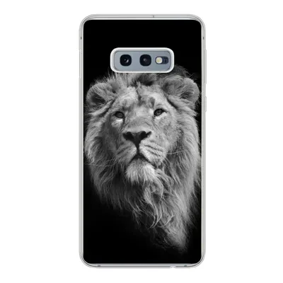 Produktbild von MuchoWow® Handyhülle Schutzhülle Hülle für Samsung Galaxy S10e Löwe - Porträt - Schwarz - Weiß Silikon Softcase Handy Hülle - Handy