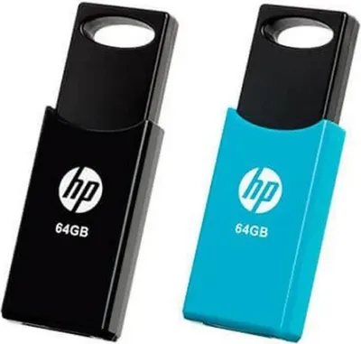Obrázok produktu pre HP v212w, 64 GB, USB Typ-A, 2.0, 14 MB/s, Rukáv, Čierna, Modrá