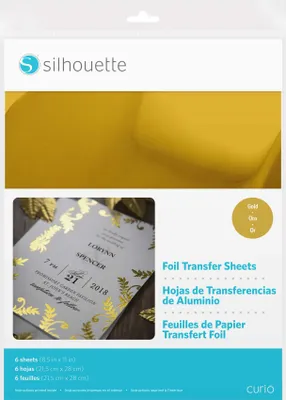 Produktbild von Silhouette Foil Transfer - Folien Transferblätter - Gold - 21,5 x 27,9cm
