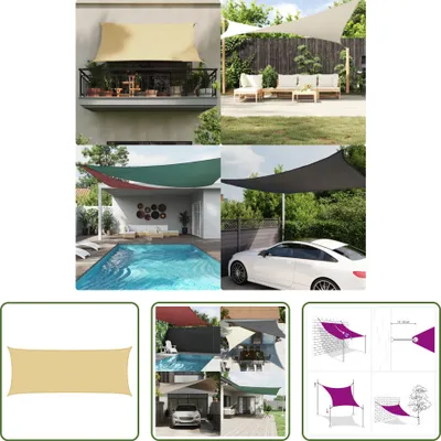 Produktbild von The Living Store Sonnensegel Sandfarbe 4,5x2 m 100% Polyester Oxford