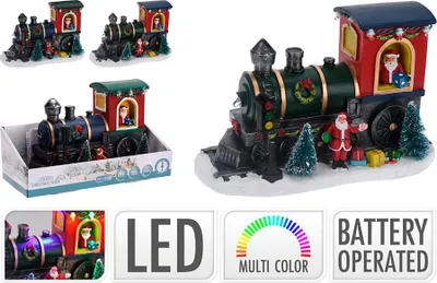Imagen del producto de Tren navideño con luces LED, tamaño 22 cm