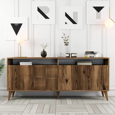 Produktbild von Skye Decor, Milan - Walnut, Wohnzimmerschränke, Nussbaum, 180 x 78 x 35 cm