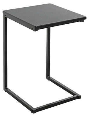 Beistelltisch schwarz MDF Metall 33x60x35 cm