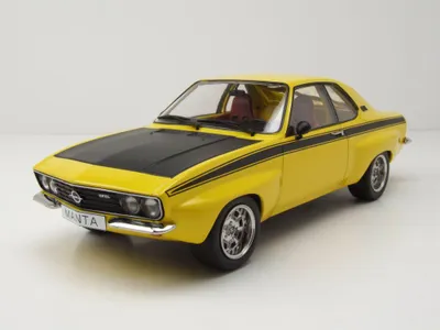 Produktbild von MCG 18426 Opel Manta A Irmscher 1974 gelb schwarz 1:18