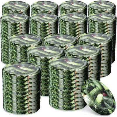 Obrázek produktu pro Sada kovových zavařovacích víček KADAX "Virbo", se 6 nacvakávacími zuby, okurka, 82 mm, 200 kusů