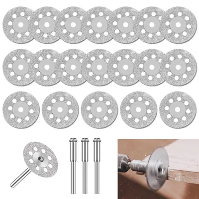 Obrázok produktu pre 20 diamantových brúsnych kotúčov pre Dremel, 22 mm rezací kotúč
