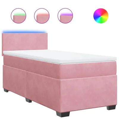Produktbild von Boxspringbett mit Matratze Rosa 90x200 cm Samt