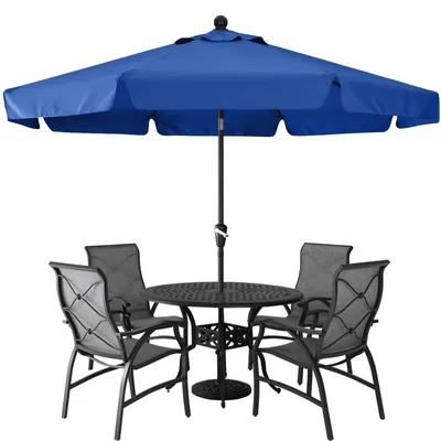 Image de Parasol en toile imperméable – Parasol de jardin, parasol de marché, 270 cm, bleu