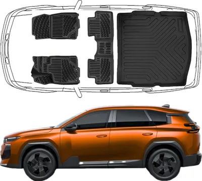 Produktbild von Trimak Passgenau 3D Auto Fußmatten & Untere Kofferraumwanne Set Kompatibel mit Citroen C5 Aircross EV & PHEV 2.Gen ab 2026