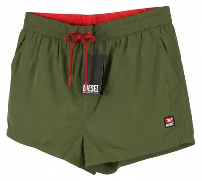 Produktbild von Diesel Bmbx-Mike-Patch Herren BademodeKhakigrünes Mesh-Innenfutter mit Kordelzug an der Taille - XL