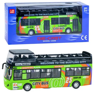 Obrázok produktu pre Kovový dvojposchodový autobus ZA2094 - zelený