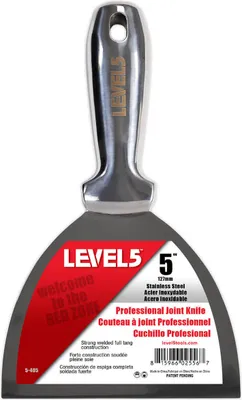 Produktbild von LEVEL5 Spachtel ganz aus Edelstahl 127mm Profi Trockenbau Malerspachtel 5-405