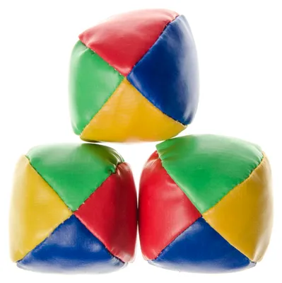 Image de Lot de 3 balles de jonglage, environ 6,5 cm de diamètre, vendues en sachet