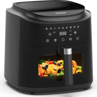 Heißluftfritteuse XXL 9L 2350W mit Sichtfenster & 9 Programmen