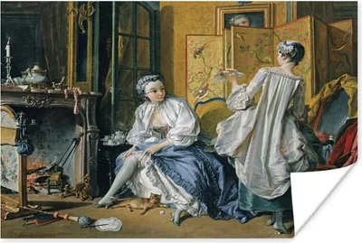Produktbild von MuchoWow® Poster Die Toilette - Gemälde von Francois Boucher 160x120 cm - Foto Plakat