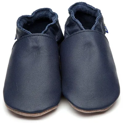 Produktbild von Inch Blue Plain Kleinkinder Krabbelschuhe Dunkelblau (Navy), 6-NVY