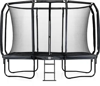 Productafbeelding van BLITS Trampoline, rechthoekig, 366 x 244 cm, inclusief veiligheidsnet, zwart