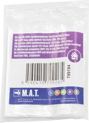 Immagine prodotto di Sacchetto LDPE 12x17cm TRA (25pz)