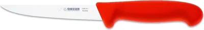 Produktbild von Giesser Messer Ausbeinmesser Schlachtmesser gerade Klinge stark - 16 cm, Rot