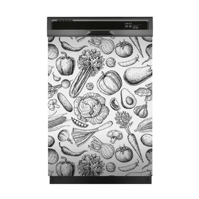 Produktbild von Magnete Dekorative 60x80 cm Küche Magnetmatte Spülmaschine - Gemüse Vegetarisch
