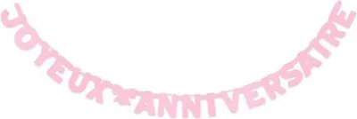 Image de Guirlande Happy Birthday rose 280 cm - taille unique