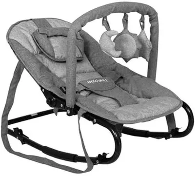 Immagine prodotto di Sedia per bambini - Sedia relax per neonati - Seduta confortevole - Design portatile - 70 x 45 x 55 cm - Grigio scuro